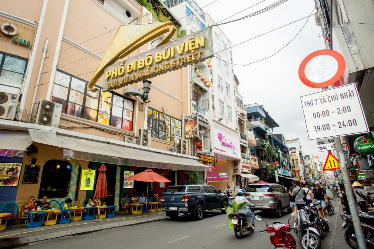 Valentine Hotel Saigon - Bui Vien Street Ho Chi Minh-staden Exteriör bild